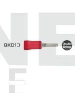 IONNIC QKC10 Red Vinyl Insulated Pin Terminals (Pack of 100)