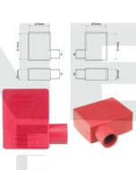 Ionnic SY2912-RED 17.5mm Cable, Right Hand Battery Terminal Insulator - Red (Pack QTY 1)