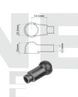 Ionnic SY2982-BLK Battery 25.5mm Terminal Insulator in Black – Lug & Ring (Pack QTY 1)