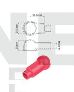 Ionnic SY2982-RED Battery 25.5mm Terminal Insulator in Red – Lug & Ring (Pack QTY 1)