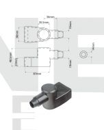 Ionnic SY2990-BLK 30.5mm Battery Terminal Insulator in Black (QTY Pack 1)