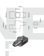 Ionnic SY2995-BLK Battery 30.5mm Terminal Insulator in Black (Pack QTY 1)