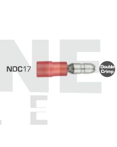 IONNIC NDC17 Crimp Nylron Male Bullet - Red (Pack of 100)