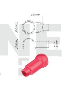 Ionnic SY2982-RED Battery 25.5mm Terminal Insulator in Red – Lug & Ring (Pack QTY 1)