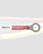 Quikcrimp HDC04 Red 6mm Heatshrink Ring Terminal Pack of 100