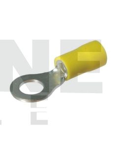 Quikcrimp QKC40 Yellow 6mm Ring Terminal 1/4 (100)